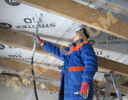 Утеплення мансарди заливним пінопластом ЕКОІЗОЛ